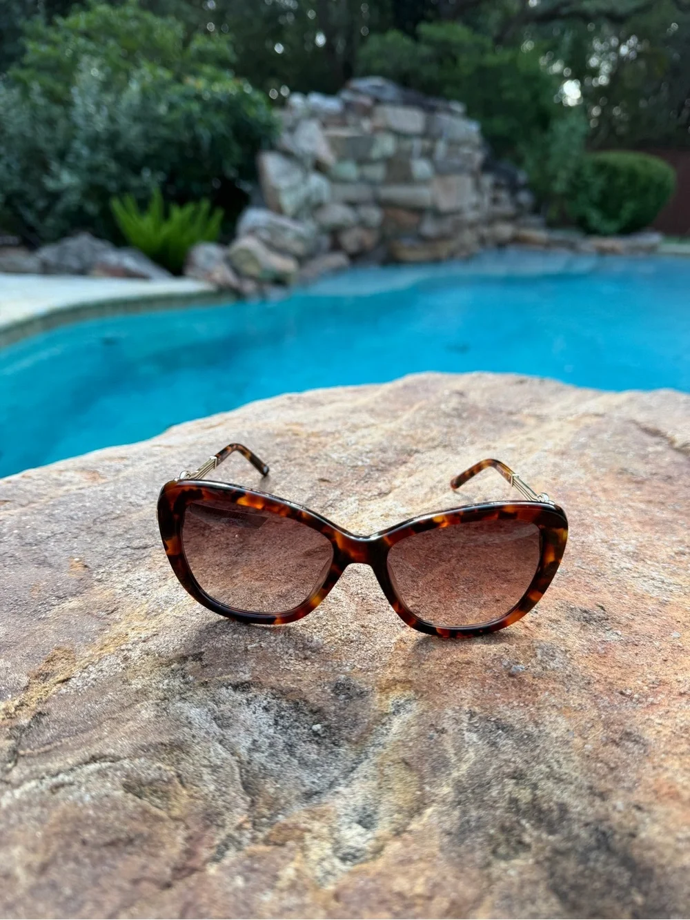 Brighton Interlock Cascade Tortoise Frame Sunglasses Brown Gradient Lenses NWT
